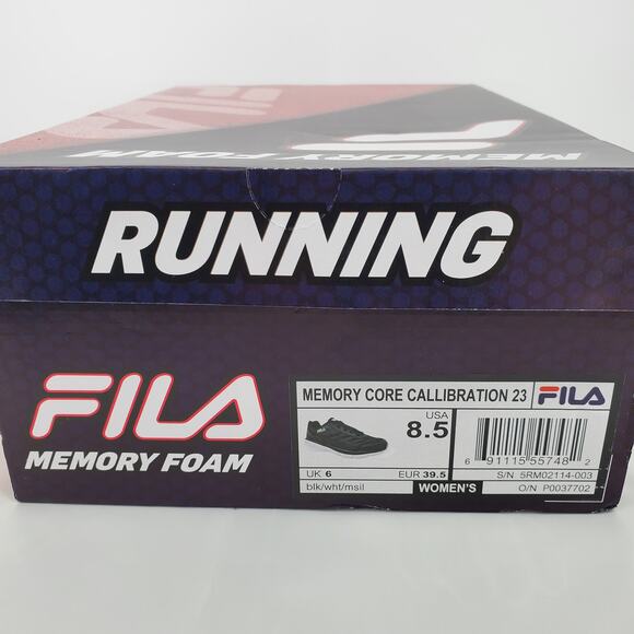 Fila Womens 8.5 Memory‎ Core Callibration 23 Lightweight Black Sneakers New - Picture 9 of 9